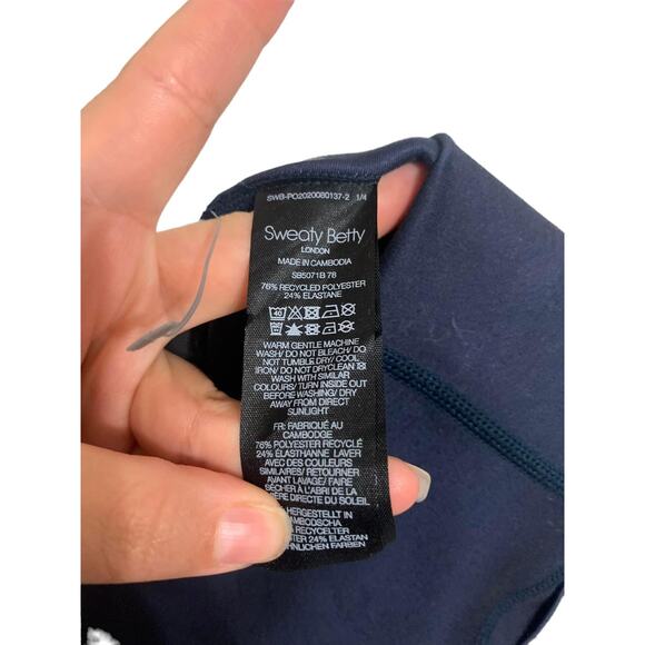 Limited Edition Sweaty Betty Super Sculpt Full Length Leggings Blue Ink Size xs - Picture 7 of 7